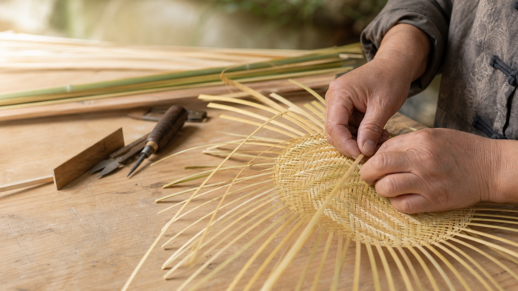 竹丝手作细节